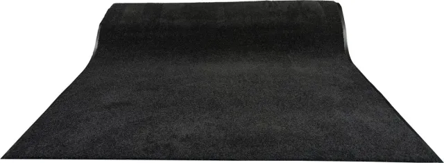 JYG Deurmat binnen - 120x600cm - CLEANWASH ZWART - Belgische Droogloopmat in Extra Grote Maten – Superabsorberend Polyamide, Antislip Vinyl Rug, 3 Kleuren, Diverse Lengtes en Breedtes – Luxe Afwerking in Eigen Atelier