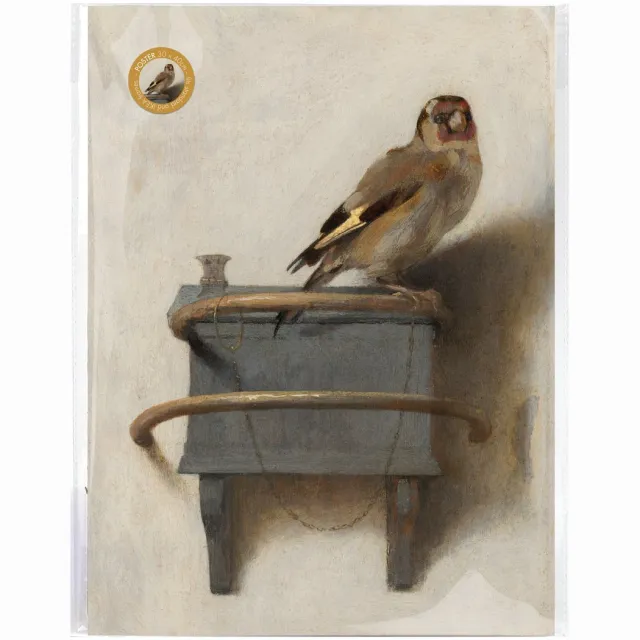 Lanzfeld (museumwebshop.com) Lanzfeld Fabritius - Poster Schilderij A3 - Het Puttertje - Carel Fabritius - PP Hoes Fabritius - Het Puttertje