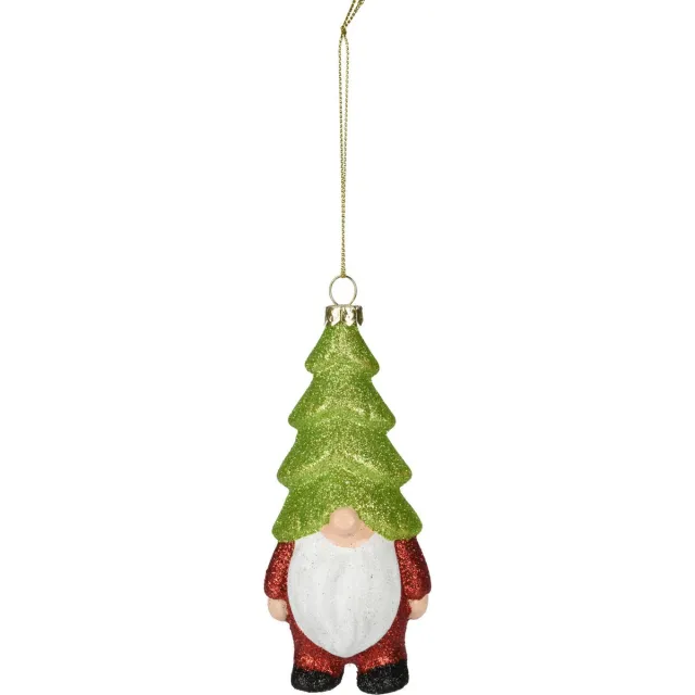 Home & Styling Home and Styling kersthanger gnome/dwerg/kabouter - kunststof - 12,5 cm Groen