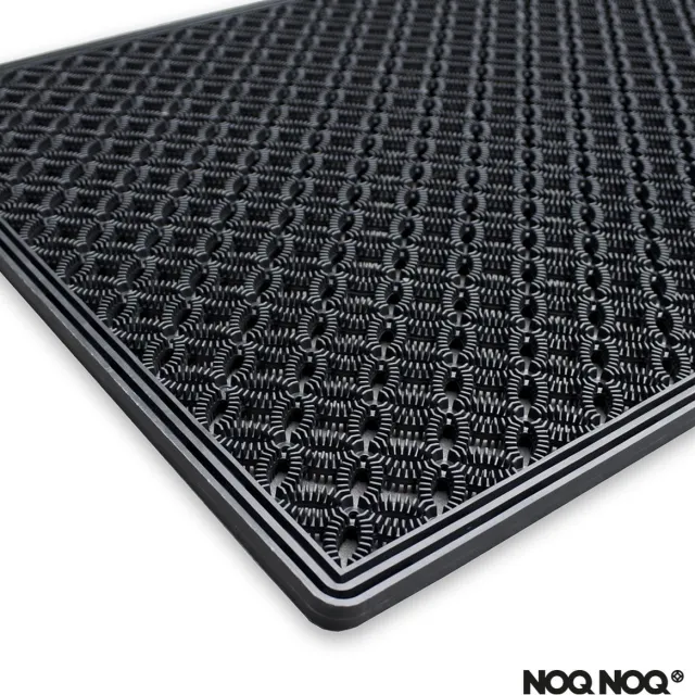 NOQNOQ deurmat - buitenmat | Antislip | Zwart | 39x69 cm | 100% recycleerbaar - 30% gerecycleerd materiaal