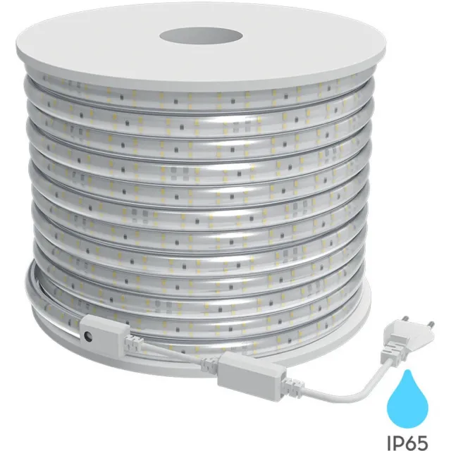 BRAYTRON Bouwplaatsverlichting LED Lichtslang V3 - 100 meter 3000K Helder wit licht - Plug and Play