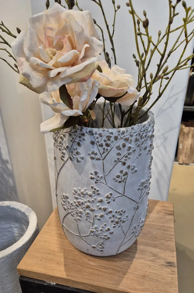 Daan Kromhout Design Vaas - DK - Beton - Alaska -Wit - 33 x 23 x 23cm Beton Wit