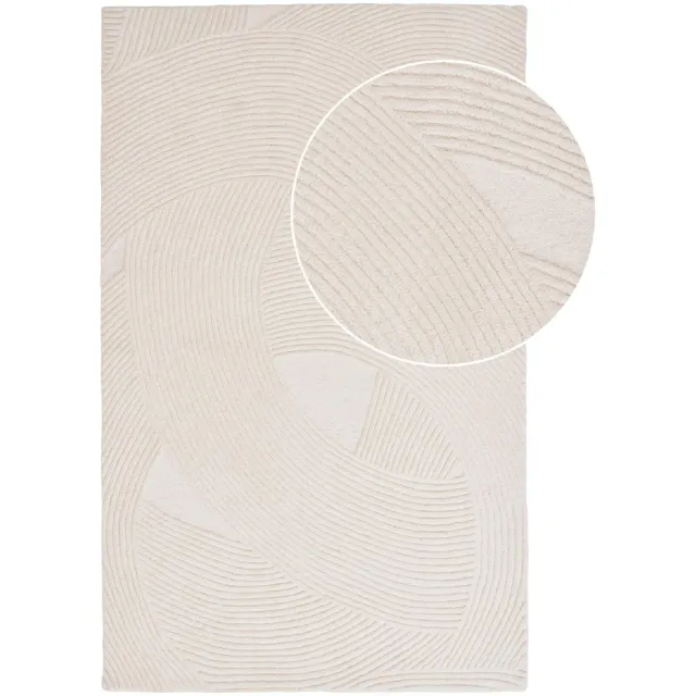 Nest of Nora Vloerkleed 200x300 cm - Handgetuft wollen tapijt - Ivory Gebroken wit