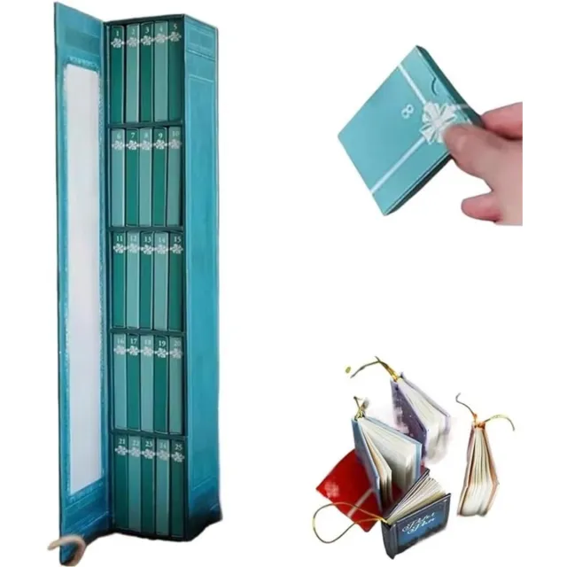 Jojoy Literaire Adventskalender - 25 Miniboeken - Klassieke Auteurs - Blauw - READVENT