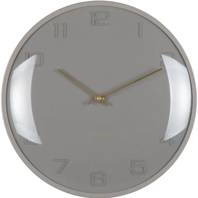 Karlsson Wandklok Fuerte Dome - Grijs - 30.5x30.5x30.5cm - Wandklok Modern