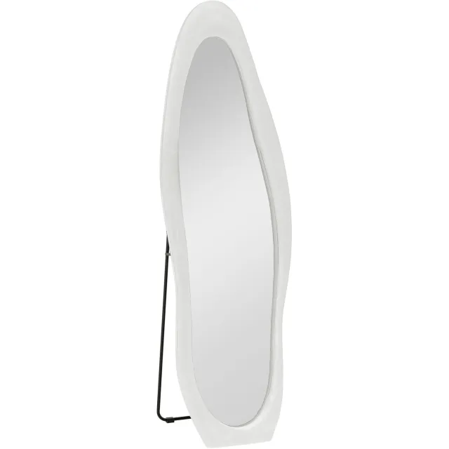 Homona Paspiegel - Met fluweelachtige rand - 50 x 4 x 160 cm - Wit