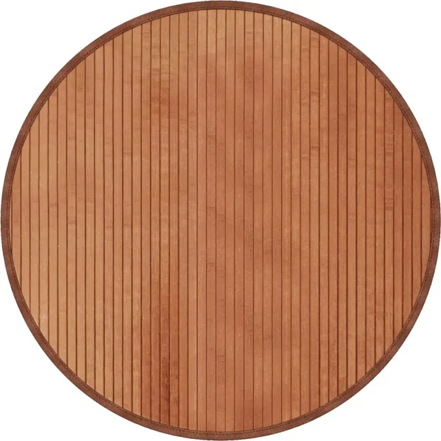 vidaXL Vloerkleed - rond - 80 - cm - bamboe - bruin