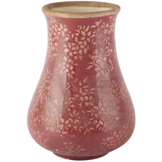 dekoratief Deco vaas 'Antique Terra', keramiek, 18x18x23cm | A265480 rood