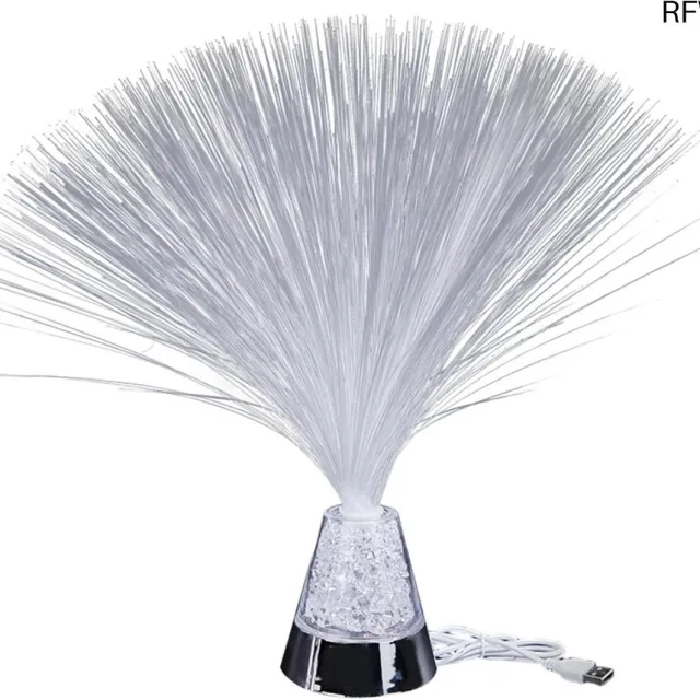 RFWR Decoratieve glasvezel lamp voor romantische verlichting – USB of batterij gebruik, kleurrijke verlichting voor feest en interieur wit