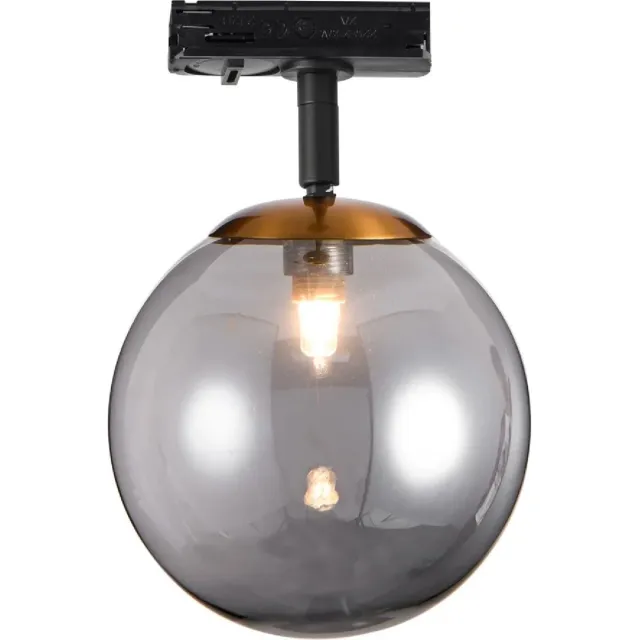 Fantasia Tsuru railspot voor 1-fase rail, G9-fitting, 2,5W lichtbron inbegrepen, mat zwart met bronzen accent mat zwart/brons