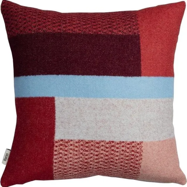 Røros Tweed Mikkel Kussen - rood meerkleurig