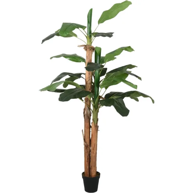 vidaXL Kunstplant - bananenboom - 18 - bladeren - 150 - cm - groen