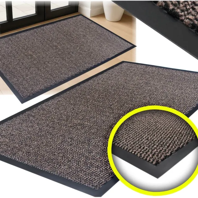 Eureka Home Buitenmat Deurmat 120x180 cm Rubber Antislip Vuilvanger Zwart