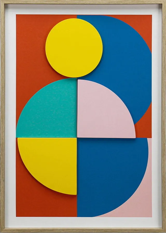 homebound by ky Schilderij abstract organisch kleurrijk 50x70cm Meerkleurig