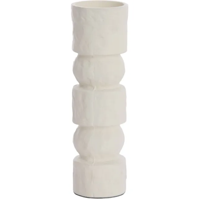 Light & Living Light&living Kaarsenhouder Ø9x31 cm AKTA crème Wit