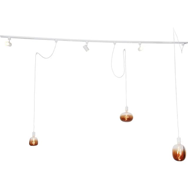 QAZQA cavalux jeana - Moderne Spot railsysteem verlichting, railverlichting geschikt voor led - 3 lichts - L 285.5 cm - Wit - Woonkamer | Slaapkamer | Keuken