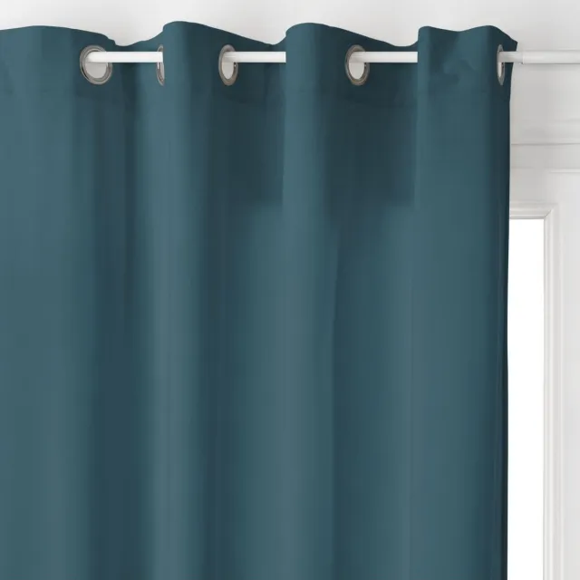 Atmosphera Lilou gordijnen blauw 140 x 260 cm - Kant en klaar met ringen - Gordijn raambekleding €“ Blauw