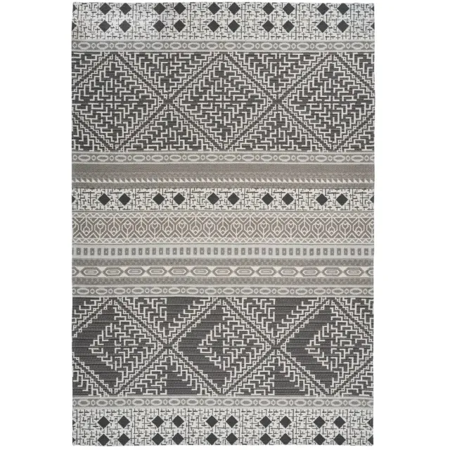 Dutch XXL Buitenkleed | Yoga | Geometrisch | Taupe/Crème | 80x150 cm | Buitentapijt | Tuintapijt Taupe / Crème