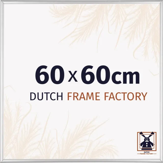 Dutch Frame Factory Fotolijst 60x60 cm - Aluminium - Zilver Hoogglans - Kampen