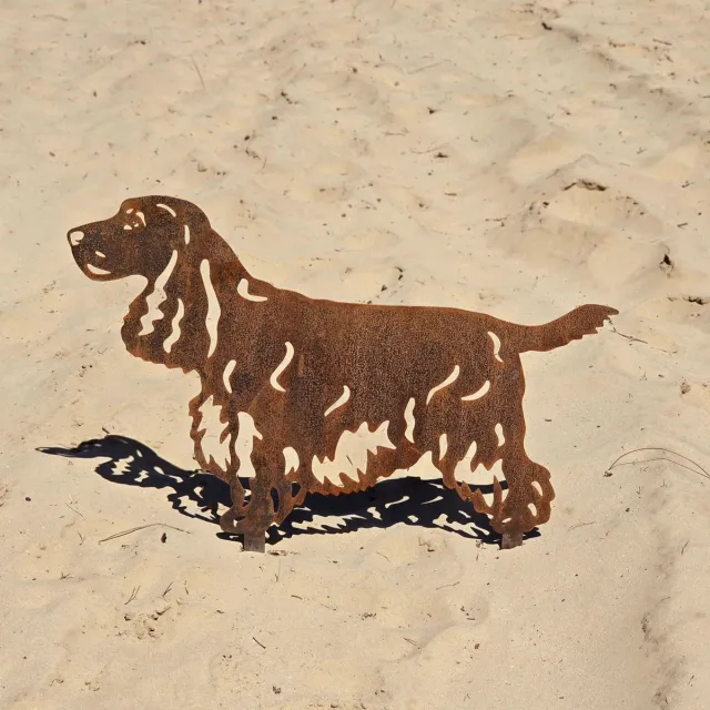 rusty friends Engelse Cocker - Silhouet hond - Cortenstaal - NL Fabrikaat