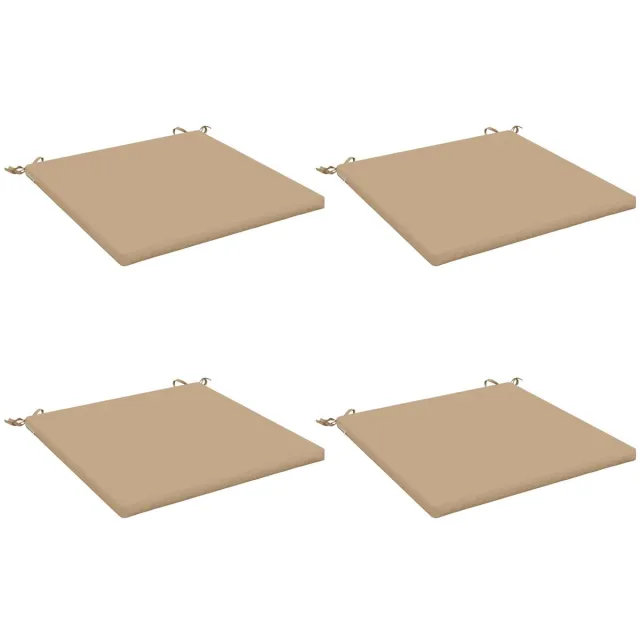 vidaXL Zitkussens - SOEST - 4 - st - 100% - Polyester - Zand - 80 - x - 80 - x - 3 - cm