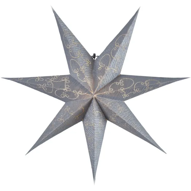 Star Trading papierster 'Decorus', handgeschept papier, zilvergrijs, Ø 63cm Wit