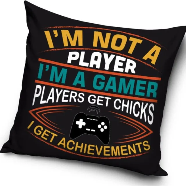 Gamer I'm a gamer sierkussen 40X40 cm Bruin