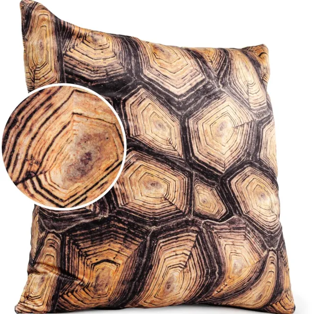 ANRO Hout Sierkussen 50x50 cm - Velours - Inclusief vulling Bruin
