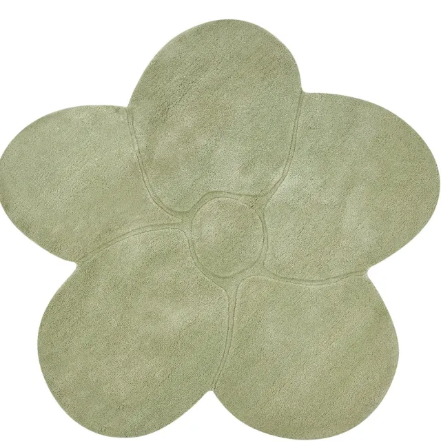 Beliani KOKKINI - Vloerkleed - Lichtgroen - 140 x 140 cm - Wol