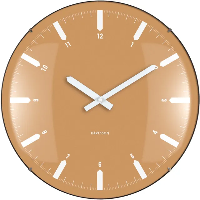 Karlsson Wandklok Realista Dome - Geel - 35x35x35cm - Wandklok Modern