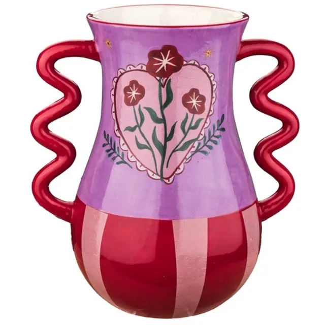homebound by ky Aardewerk vaas floral Paars