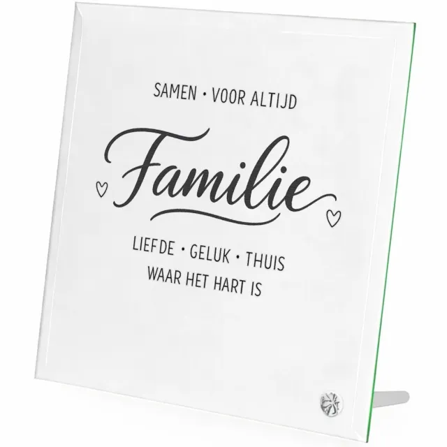 Mr Cadeautjes Glasframe 20 x 20 - design Een vergelijkbare warme typografische cadeaustijl met een ce | cadeau Wit