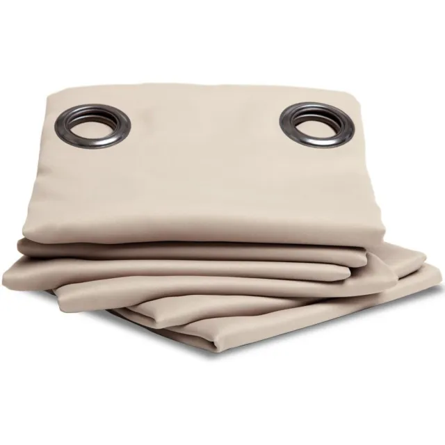 Moondream LumenControl™ Verduisteringsgordijn | Licht+zonwering | EU-fabricaat | Oogjes | Beige MC634 | 140B x 180L cm