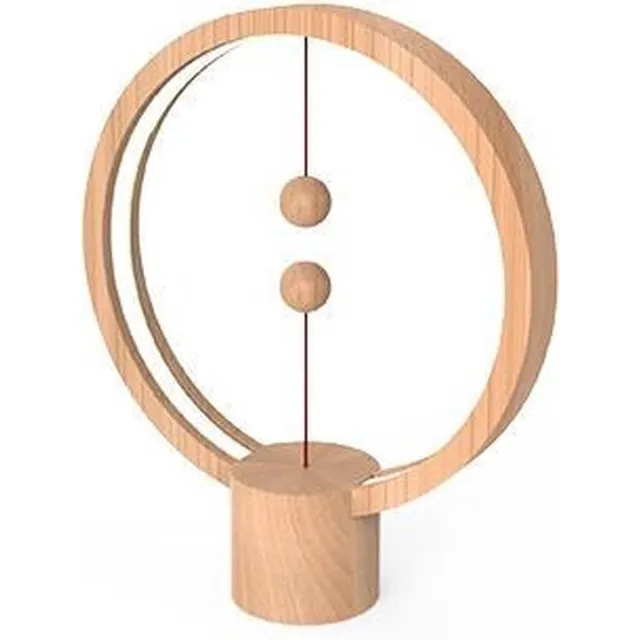 DesignNest B8TA - DesignNest Heng Balance Lamp - Rond - Bureaulamp - Hoogte 28 cm - Licht Beuken Hout