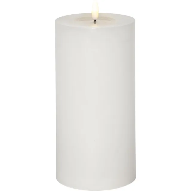 Star Trading kaars Flamme Flow Big, zuilkaars, LED, wit, timer, batterij, warm wit, 22,5 cm
