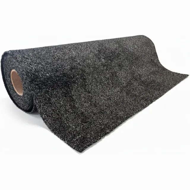 123deurmatten.nl Weekmakervrije droogloopmat - Antraciet - 100x120cm - 6mm - 100% katoen - Deurmat binnen - Schoonloopmat - Duurzaam - Voor binnen - Anti-slip rug - Geschikt voor PVC- en vinyl vloeren - DIY op maat te snijden