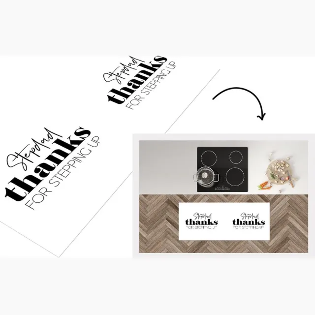 KitchenYeah Keukenloper - Loper keuken - Bonus papa - Quotes - Familie - Keukenloper vinyl Multicolor