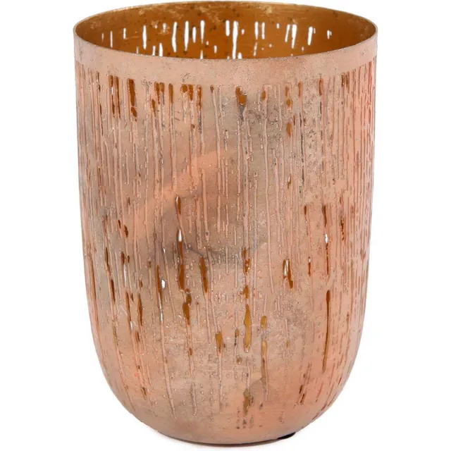 Gifts Amsterdam Theelichthouder Cilinder 14 Cm Staal Roségoud