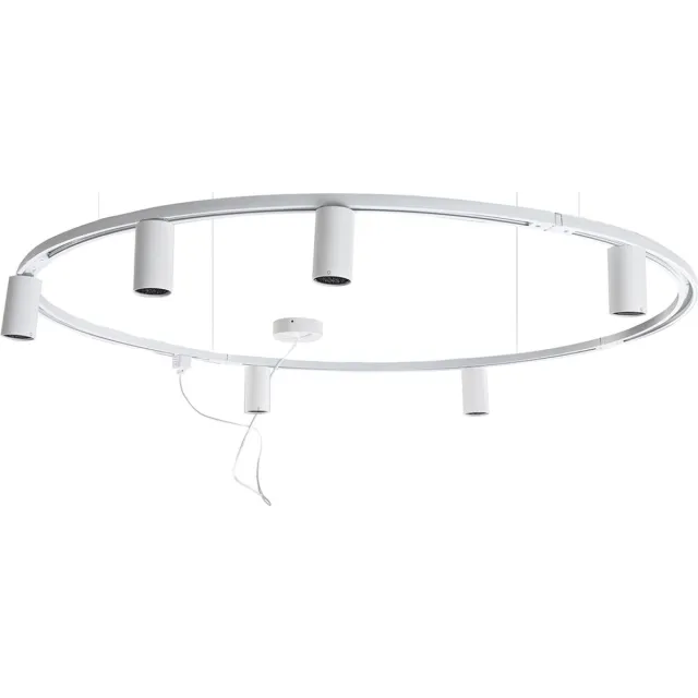 QAZQA iconic ruby honey - Moderne Spot railsysteem verlichting, railverlichting geschikt voor led - 6 lichts - Ø 120 cm - Zwart Zwart Honey
