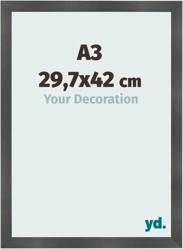 yd. Your Decoration - Fotolijst A3 29,7x42 cm - MDF - Zwart Mat - Pisa