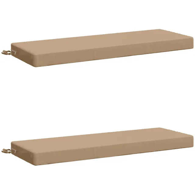 vidaXL Bankkussens - SOEST - 2 - st - 100% - Polyester - Zand - 100 - x - 40 - x - 8 - cm