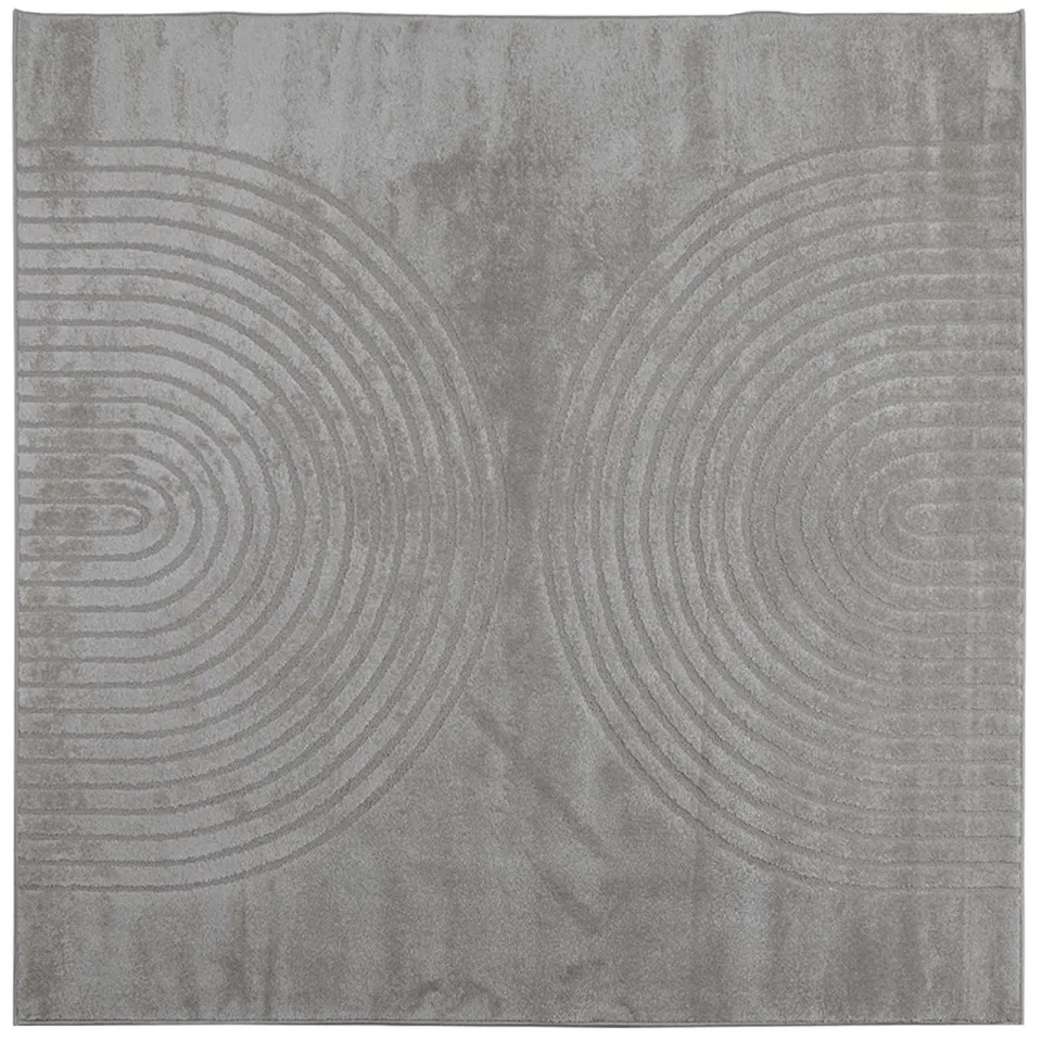 vidaXL Binnen kleed GALATI Grijs 120 x 120 cm Polyester