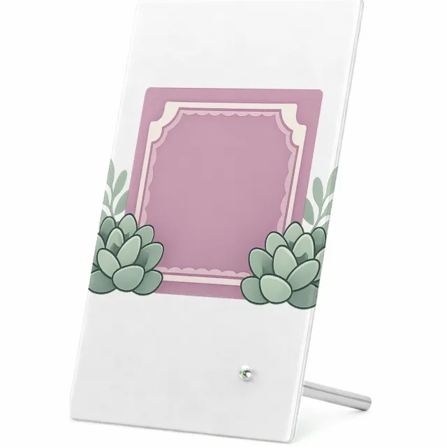 Mr Cadeautjes Glasframe 11 x 16 - design Een ronde plantenhanger met speelse quote en zachte pastelbl | cadeau Wit