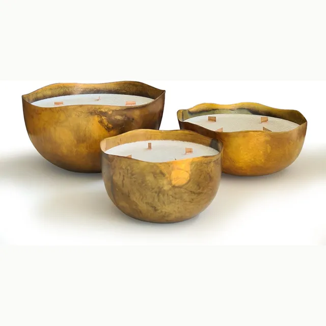 Umaii Vinz - Old Copper - Kaars - Handgemaakt - Bowl - Medium - Ø25cm - 80 branduren