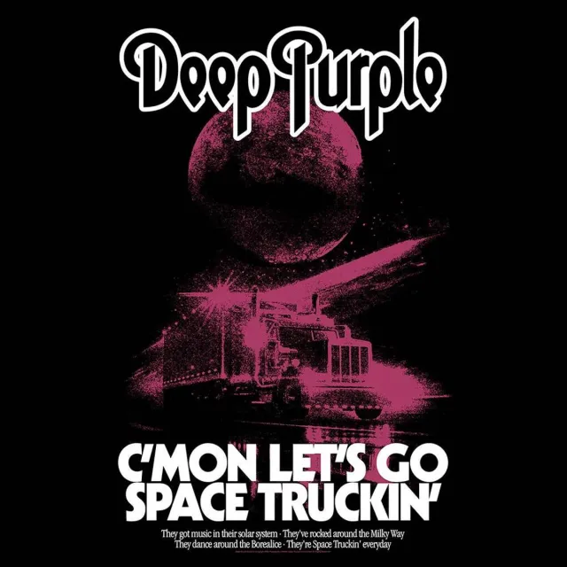 Rock Off Deep Purple - Space Truckin' Textiel Poster - Zwart/Paars