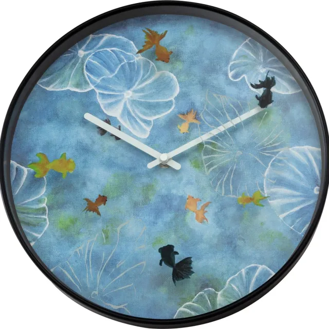 NeXtime Wandklok Nextime dia 30cm blauw kunststof Pond