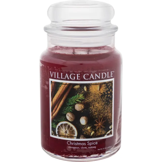 village candle Christmas Spice - Large Rood