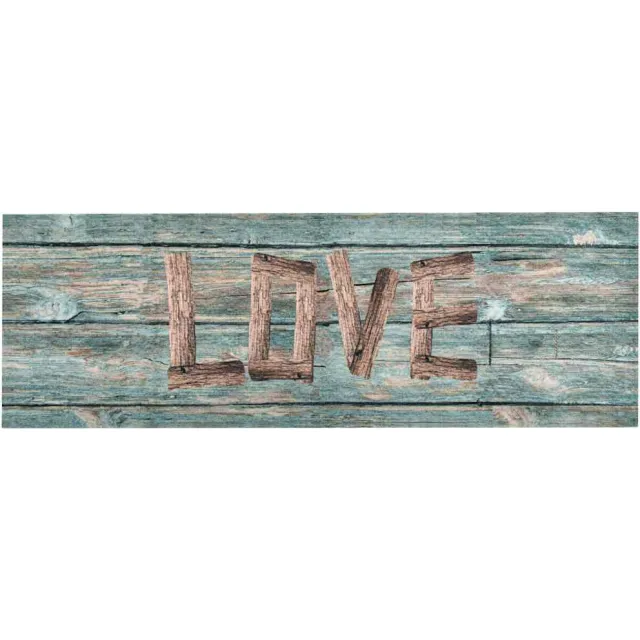 vidaXL Keukenmat wasbaar Love 60x300 cm meerkleurig