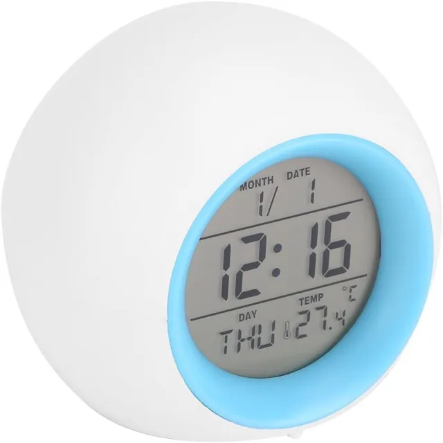 carmdering Digitale Wekker/Klok - op batterijen werkende kleine bureauklokken - Alarm– Wekker Digitaal Klokje - LED - Wit