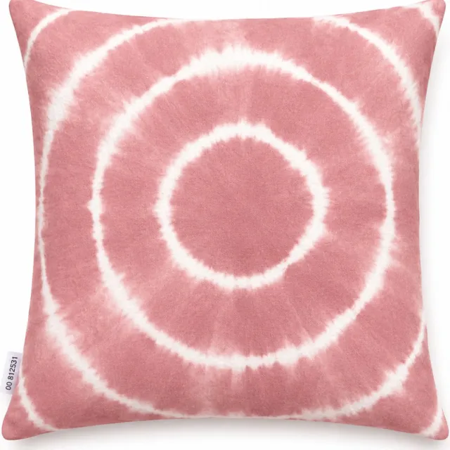 Unique Living sierkussenhoes - 2 stuks - kussenhoesje - kussenhoes - oudroze - wit - 45 x 45 cm - met rits oud roze - wit